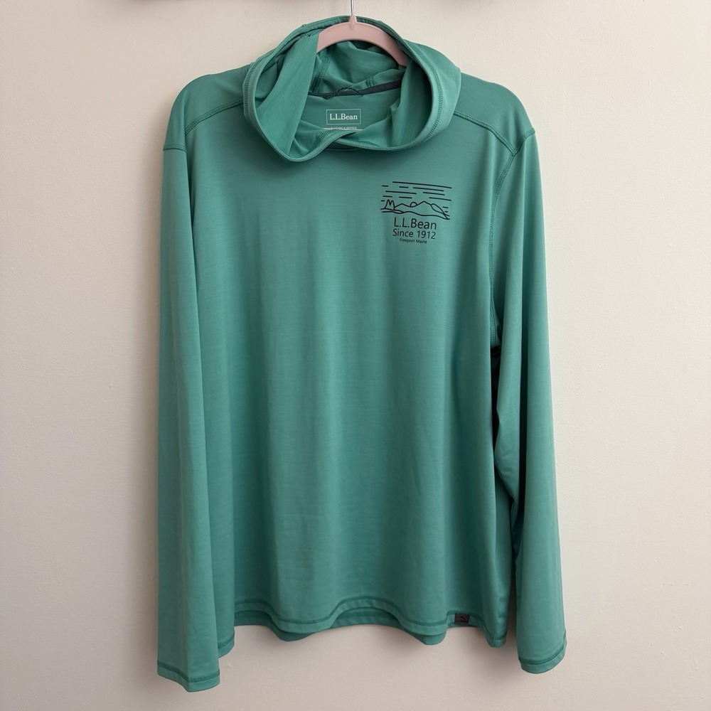 L.L.Bean Men's Bold Coast Hoodie Slightly Fitted Performance 527878 UPF Water XL